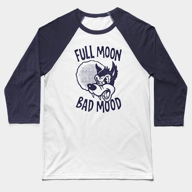 Full Moon Bad Mood (mono) Baseball T-Shirt by GiMETZCO!